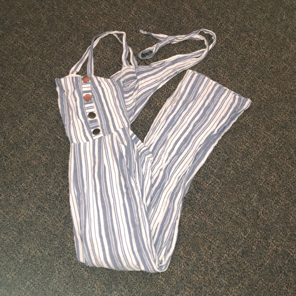 Striped Straight Legged Jumpsuit